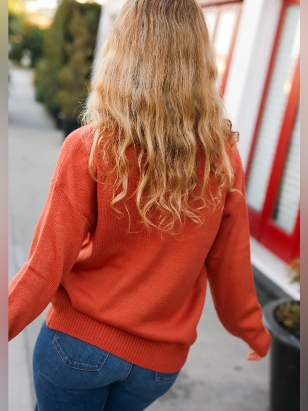 NEW [Haptics] "Texas" Game Day Burnt Orange Embroidery Sweater Women's Plus 3XL - Picture 3 of 6